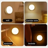 Lampe de détecteur LED sans fil à capteur de mouvement pour cuisine, chambre à coucher, escaliers, couloir, armoire, placard, lumières nocturnes