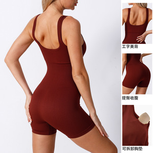 Body de Mujer sin Costuras con Cuello Redondo, Sin Mangas, Alta Elasticidad, para Deporte y Yoga - Product Image 2