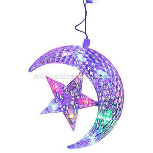 <span class=keywords><strong>LED</strong></span> Lune étreignant les étoiles Rideaux lumineux colorés Décoration intérieure Étoiles à cinq branches Guirlande lumineuse festive <span class=keywords><strong>de</strong></span> Noël - Product Image 6