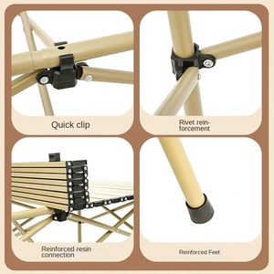 Juego de Mesa y Sillas Plegables Redondas de Hierro para Exteriores <span class=keywords><strong>Wen</strong></span> <span class=keywords><strong>Yan</strong></span>, 2 Plazas, Portátil para Camping y Barbacoa - Product Image 3