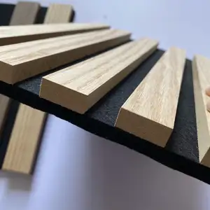 Thủ Công Tự Nhiên Oak Acoustic Slat Panels Đối Với Tường