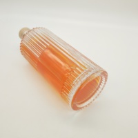Bouteille en verre personnalisée Zhengshun modèle 083 1000ml 700ml 750ml 500ml pour gin, whisky, vodka, vin, spiritueux avec bouchon plat