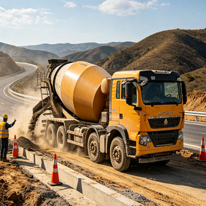 Camion malaxeur à béton prêt à l'emploi avec pneus 1200R20/1200R22.5 et frein à tambour pour la construction de barrages - Product Image 3