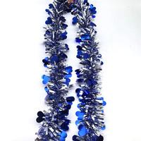 Guirlande de Noël ronde de 2 mètres, motif cœur, réutilisable, en PET, pour décorations de Noël et de fêtes à la maison