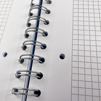 Agenda en spirale personnalisé de haute qualité, carnet de notes, grille de pages intérieures, carnet de notes néon PP avec diviseurs à feuilles mobiles