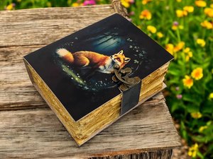 Grand Grimoire en cuir de renard pour femmes, carnet de notes vierge, livre des ombres, papier vintage épais, fait main - Product Image 2