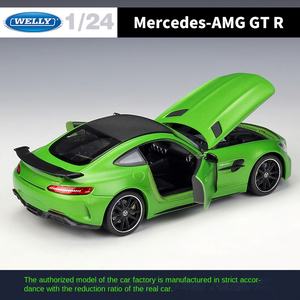 WELLY 1:24 <span class=keywords><strong>Mercedes</strong></span> <span class=keywords><strong>AMG</strong></span> GT R auto sportive simulazione pressofusi modello <span class=keywords><strong>giocattolo</strong></span> per collezione regalo - Product Image 4