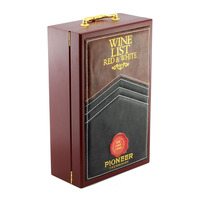 Boîte à vin en MDF avec incrustation en PU faite à la main avec logo personnalisé pour 2 bouteilles, impression dorée, boîte cadeau, poignée en métal, doublure en velours, gravure au laser