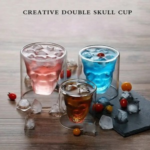 Vaso de Cristal de Doble Pared con Diseño de Calavera para Whisky, Vodka, Cerveza, Vino, Té y Jugo, Ideal para Bares y Clubes - Product Image 6