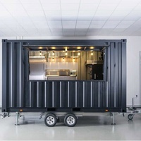 Équipement d'extérieur pliable, conteneur de café modulaire préfabriqué, remorque de restaurant de café de bar