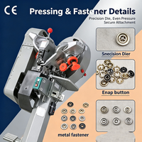 Machine à œillets automatique de haute qualité, moteurs en parfait état, boutons manuels pour les boutiques de vêtements, avec acier et plastique
