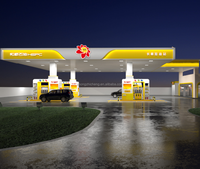 Pylône de station-service 2026 – Panneau rectangulaire décoratif en aluminium avec éclairage LED – Boîtier lumineux personnalisable – Support de prix – Équipement essence/carburant