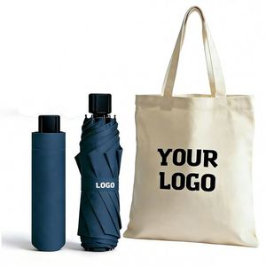Paraguas Plegable de Tres Secciones al por Mayor para Promociones, Regalo Empresarial para Hombres, Paraguas Manual Resistente al Viento con Impresión UV y Logotipo Personalizado - Product Image 1
