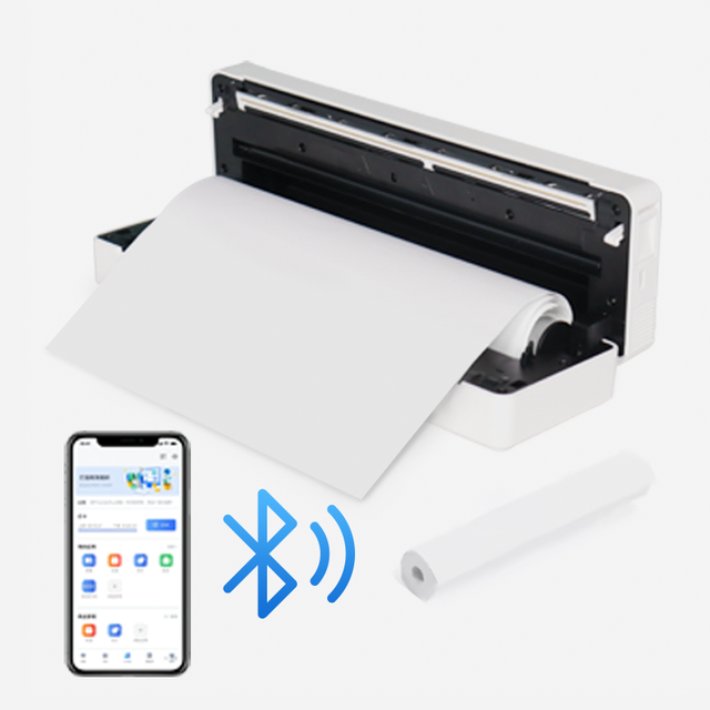 Cashino K802 Portable Wireless Mini Hand Thermal Printer A4 Pocket Machine With BT Support for A4 Paper Printing