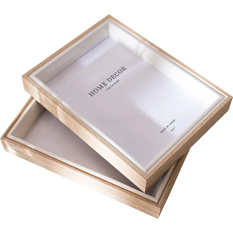 Amazon hot selling 6" 7" 8" wooden photo frame creative picture frame decoration