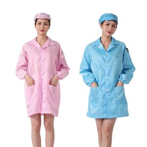 Atmungsaktive antistatisch esd kittel/blau esd kittel mit taste/reinraum kittel für arbeitskleidung - Product Image 3