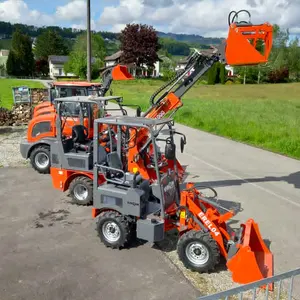 Everun High Quality EREL04 400kg Battery Powered Machinery With Different Attachments Front End Bucket Compact Mini Wheel Loader