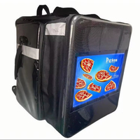 Pantalla LCD de alto brillo de 18,5 pulgadas, bolsa de entrega de alimentos publicitaria, mochila portátil para caminar, cartelera Digital
