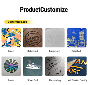 Tùy chỉnh A5 80 Sheets PU da bìa cứng máy tính xách tay <span class=keywords><strong>logo</strong></span> dập nổi chủ đề may 100 ràng buộc in kinh doanh Tạp Chí Nhật Ký - Product Image 5