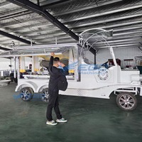 Remorque cercueil ou chariot funéraire vintage argenté de haute qualité, personnalisée en usine, pour la transport de cercueils, à vendre