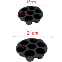 OEM et ODM 6/7/8 pouces best-seller Outils de pâtisserie 7 Cavies Accessoires pour friteuse à air Moule à gâteau en silicone de qualité alimentaire