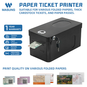 Impresora de Tickets con Cerradura para Escritorio MASUNG MS-MD825 para Recepción de Hotel, Imprime Vales de Membresía y Boletos de Acceso - Product Image 1