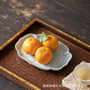 Assiette à thé et à collations de style chinois, assiette à gâteau de mariage, assiette à dessert pour la maison, assiette à fruits secs pour décoration de fiançailles, dessert - Product Image 2