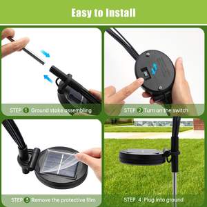 Lámpara Solar para Camino Exterior, Resistente al Agua, con 6/8/10 Cabezales LED, Lámpara Oscilante para Jardín, Resistente a la Lluvia - Product Image 6