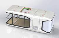 Maison de navire préfabriquée Maisons de capsule mobiles à paquet plat Maison prête à l'emploi Maison mobile Structure en acier Capsule spatiale chez l'habitant