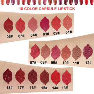 MLM 18 Colors <b>Mini</b> Capsule Style Mineral Velvet Matte <b>Lipstick</b> Set Regular Size Tint High Pigment Long-lasting Waterproof - Product Image 2