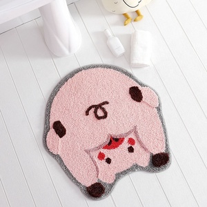 Super Lovely Bathroom <strong>Rug</strong> Custom <strong>Rugs</strong> with Logo Shape <strong>Panda</strong> Logo Die Cut Carpets Handmade Custom <strong>Rugs</strong> for Home Textiles - Product Image 4