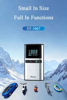 Compresseur d'air portable sans fil automatique 12V pour voiture, en ABS, gonfleur de pneus avec lumières LED et batterie externe 6000mAh 150psi