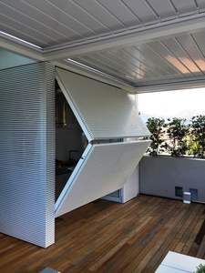 Porte de <span class=keywords><strong>garage</strong></span> <span class=keywords><strong>en</strong></span> <span class=keywords><strong>bois</strong></span> moderne automatique intelligente personnalisable, coupe-vent, 16X7 8X7, finition DEK, porte de <span class=keywords><strong>garage</strong></span> de luxe avec fenêtres - Product Image 6