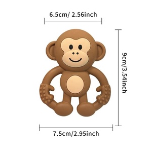 Mordedores Sensoriales de Silicona de Grado Alimenticio para Bebés, Alivian el Dolor de Dentición, Juguete Suave con Diseño de Mono - Product Image 6