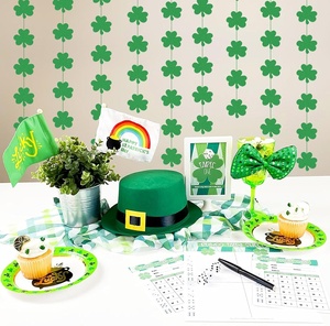 Decorazioni per il <span class=keywords><strong>Giorno</strong></span> <span class=keywords><strong>di</strong></span> San Patrizio - Ghirlanda Sospesa 'Lucky One' per Compleanno, Ornamenti per Feste Irlandesi Senza Materiale - Product Image 2