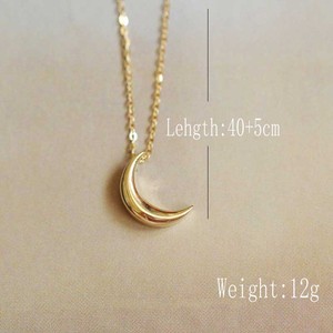 Collana girocollo a mezzaluna in acciaio inossidabile con catena a bambù, design delicato e piccolo a forma <span class=keywords><strong>di</strong></span> <span class=keywords><strong>luna</strong></span>, collana sportiva da donna corta con <span class=keywords><strong>luna</strong></span> crescente/declinante - Product Image 4