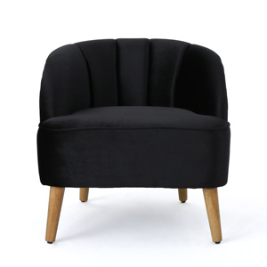 Modern Hotel Bedroom Furniture <b>Armchair</b> Linen Fabric Velvet Living Room Wooden Dressing Chair - Product Image 4