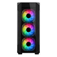 Hongyi C7 meilleur prix mi tours Micro ATX MATX ITX gamer ordinateur pc cas cas de jeu de bureau châssis avec ventilateur rgb blanc noir