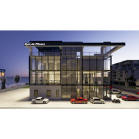 Services de conception architecturale de gymnases modernes pour centres de fitness avec zones d'entraînement fonctionnelles et espaces de formation