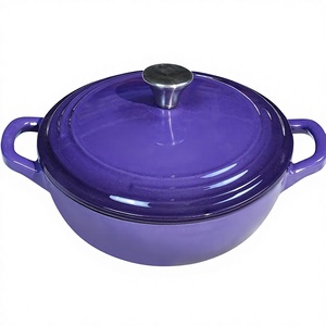 Cocotte en fonte émaillée, compatible induction et <span class=keywords><strong>four</strong></span>, pour cuisson du pain, soupes et plats préparés en une seule cuisson - Product Image 1