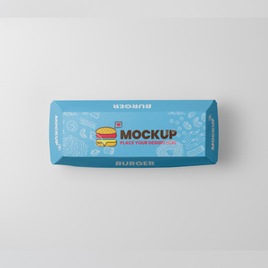 Maßgefertigte Umweltfreundliche Kraftpapier Starre Einweg-Burgerbox mit Prägung Lebensmittelechte Takeaway-Klappverpackung für Hamburger - Product Image 3