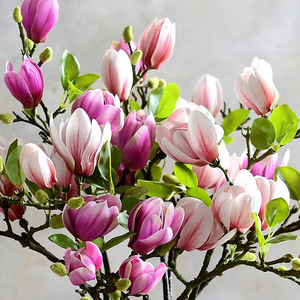 Fleurs artificielles de magnolia Yasunobu 30cm-100cm, fleurs en soie pour vase, décorations pour la maison et les mariages - Product Image 4