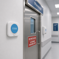 Sistema de Llamada a Enfermeras para Hospitales, Comunicación Inalámbrica Inteligente para Pacientes, Monitor Central para Salas Médicas, Control por Voz Bidireccional, Resistente al Agua, ABS