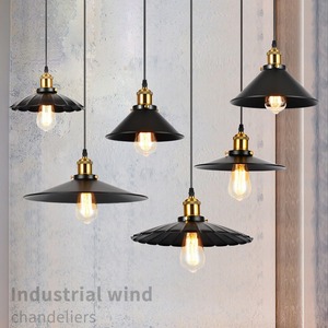 Industrial Pendant <b>Light</b> Black Metal E26 Single Head <b>Loft</b> Style For Home Kitchen Bar Restaurant - Product Image 1