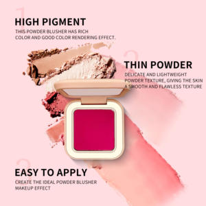 Rubor Personalizado OEM al por Mayor, Paleta de Rubor de Alta Pigmentación, Resistente al Agua, de Larga Duración, Rubor de un Solo Color, Marca Privada - Product Image 2