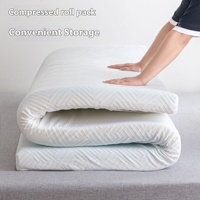 Rouleau de matelas en mousse à mémoire de forme haute densité transfrontalière coussin souple à pression zéro coussin mince de refroidissement à rebond lent