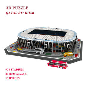 El más vendido papel 3D DIY rompecabezas juguete educativo personalizado juguetes <span class=keywords><strong>Qatar</strong></span> estadios modelo rompecabezas juguete niños regalos - Product Image 1