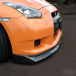 Divisor de Parachoques Delantero de Fibra de Carbono Estilo ZELE para Nissan GT-R R35 2008-2016, Protector de Alerón Delantero - Product Image 6