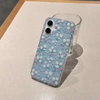 Étui antichoc à motif d'époxy pailleté pour iPhone 16 15 14 13 Plus Pro Max Étui pour téléphone portable robuste