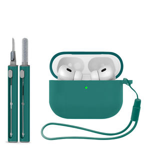 <span class=keywords><strong>Caja</strong></span> de <span class=keywords><strong>carga</strong></span> de auriculares de protección completa de silicona portátil, funda protectora, juego de carcasa con correa de pluma de limpieza para <span class=keywords><strong>Airpods</strong></span> <span class=keywords><strong>Pro</strong></span> 3 - Product Image 2